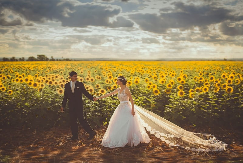 Bride and Groom at Wedding